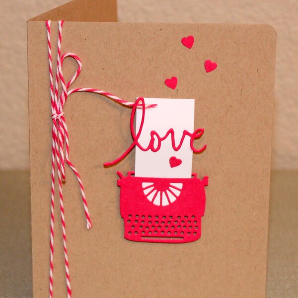 Valentine Typewriter Greeting Card