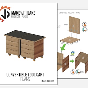 Wózki do przechowywania DIY Shop z szufladami - łatwe do naśladowania plany stolarskie - do wydrukowania w formacie PDF