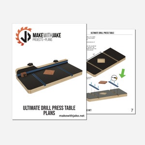 ドリルプレステーブルの木工プラン - 無料の 3D モデル - わかりやすい PDF プラン