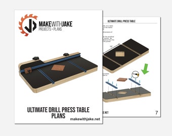 ドリルプレステーブルの木工プラン - 無料の 3D モデル - わかりやすい PDF プラン