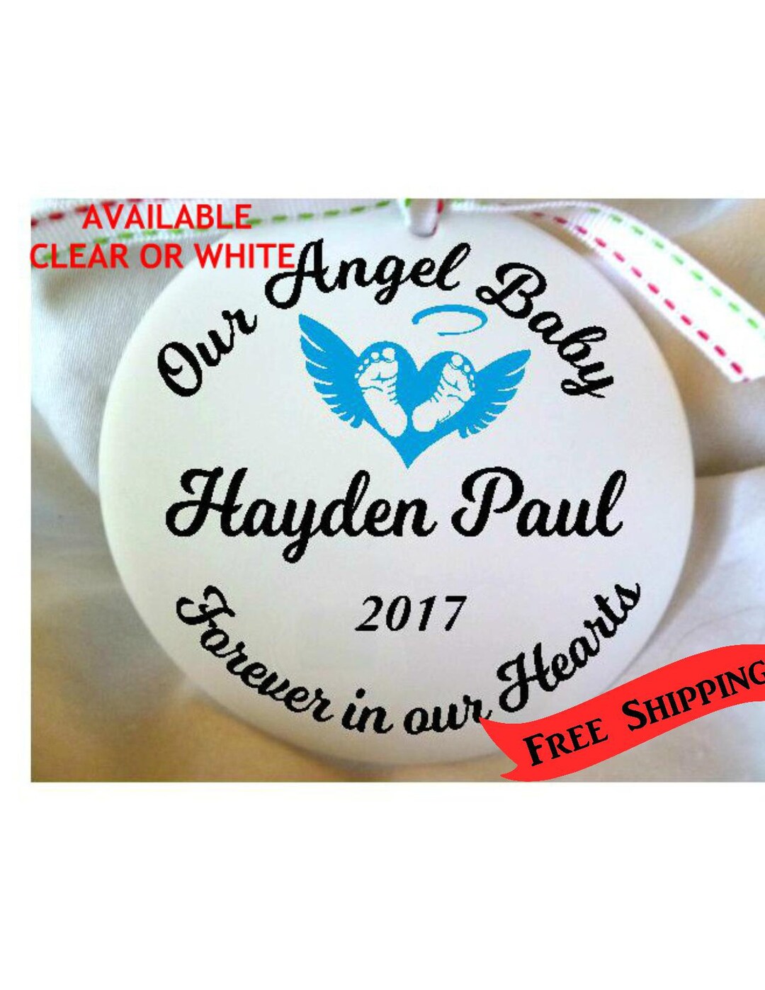 Infant Loss, Baby Loss Ornament, Personalized Infant Loss Keepsake