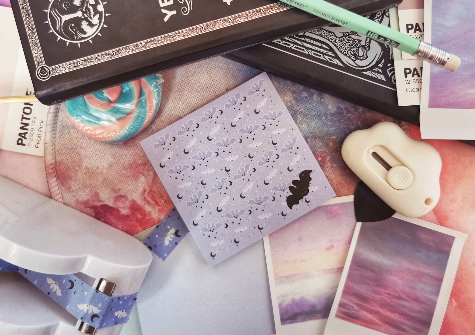 Pastel Goth Baby Bat Sticky Note Pad - Etsy