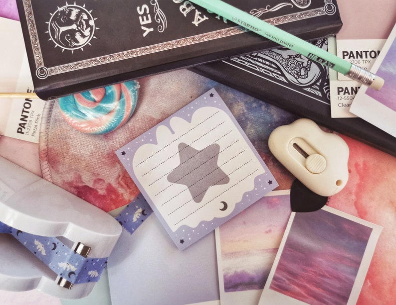 Pastel Goth Baby Bat Sticky Note Pad - Etsy