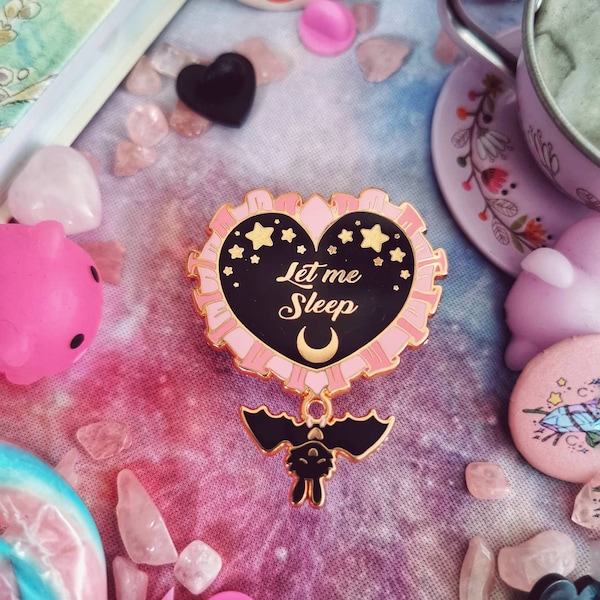 Twilight Lullaby Let me Sleep Pastel Enamel Pin