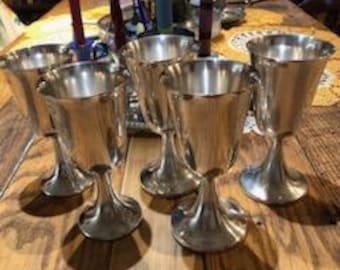 Tazas bañadas en plata - Juego de 5