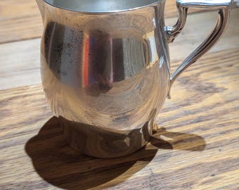 Vintage Paul Revere Style Silver Plate Creamer Pitcher