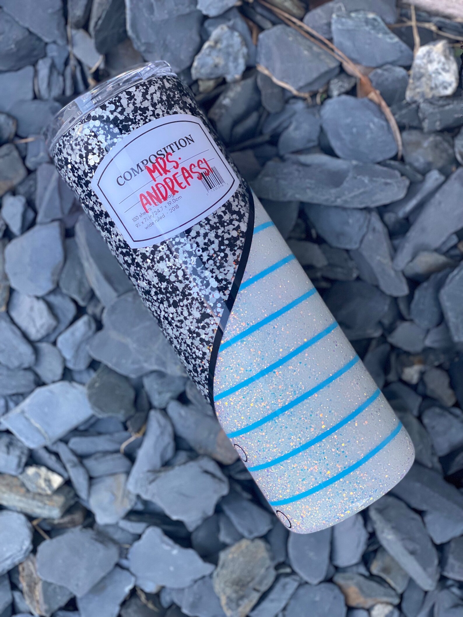 Pencil Tumbler Split Composition Notebook Tumbler Teacher Etsy