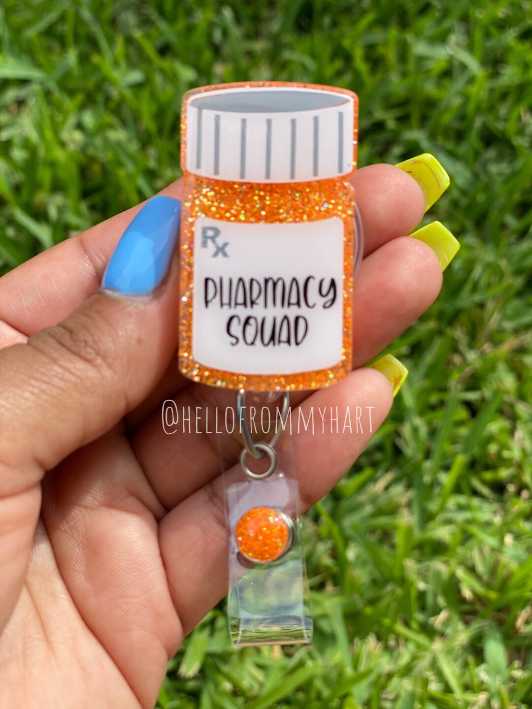 Pharmacy Badge Reel, Glitter Badge Reel, Pharmacy Squad, Healthcare