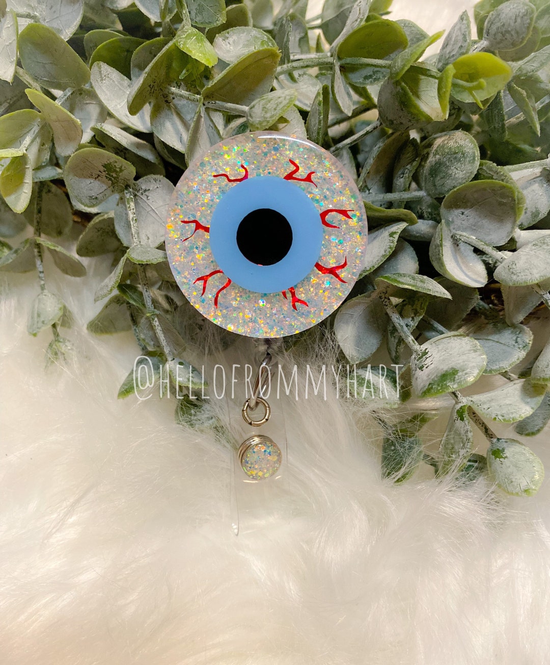 Eye Ball Badge Reel Optometry Badge Reel Ophthalmologist Etsy