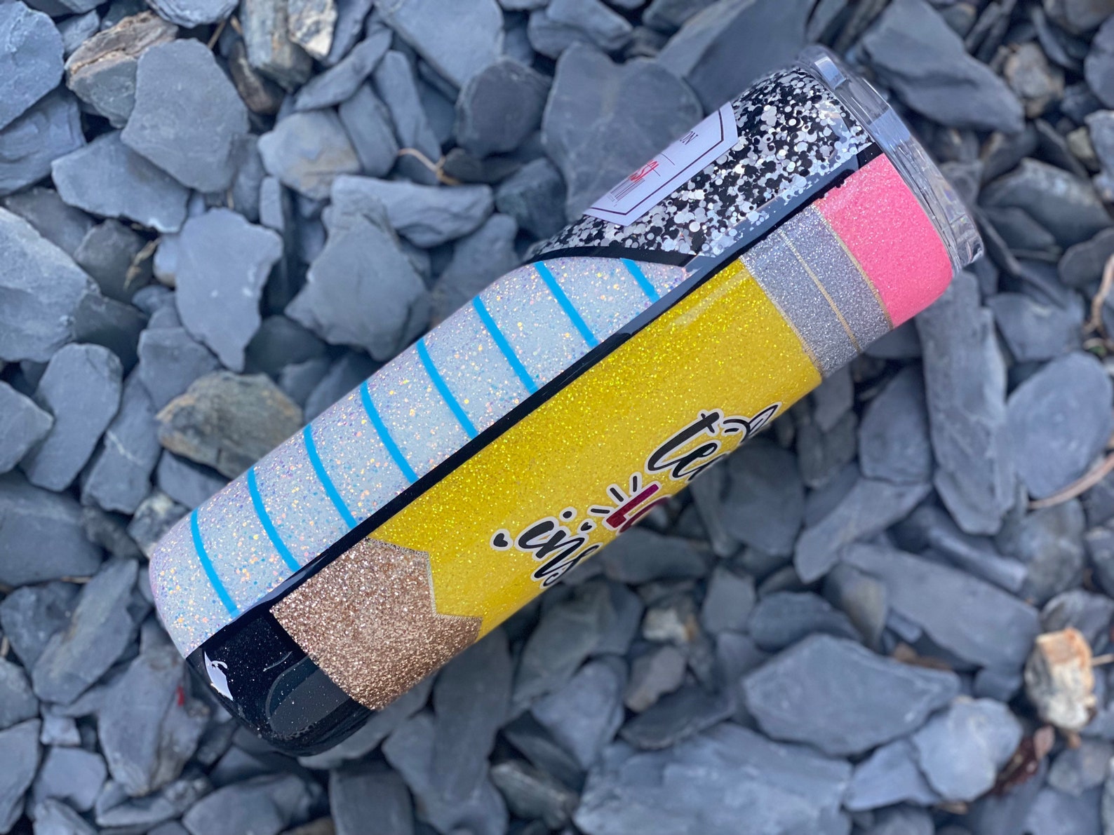 Pencil Tumbler Split Composition Notebook Tumbler Teacher Etsy