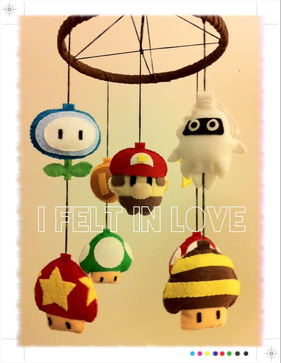 Felt Super Mario Theme Bebe Mobile Etsy