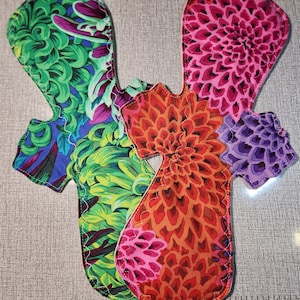 Reusable Hygiene Pads | Sustainable & Comfortable Cloth Menstrual Pads, 14&quot; All in One Moderate Cloth Menstrual/Incontinence Pad, Eco-Period