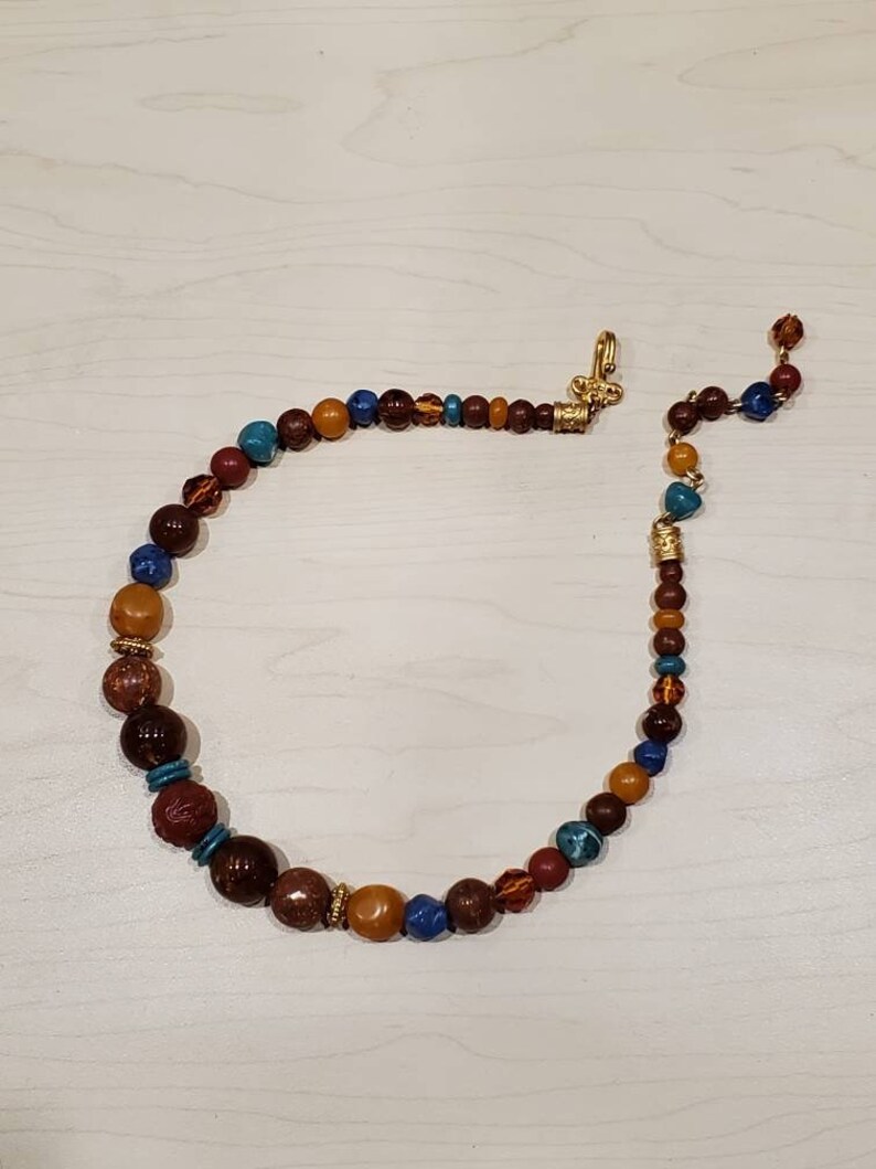 1980/'s Liz Claiborne Bohemian Beaded Adjustable Necklace