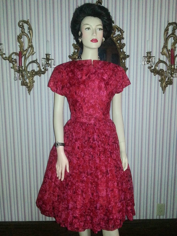 The Most Amazing 1950's Silk Chiffon New Look Dres