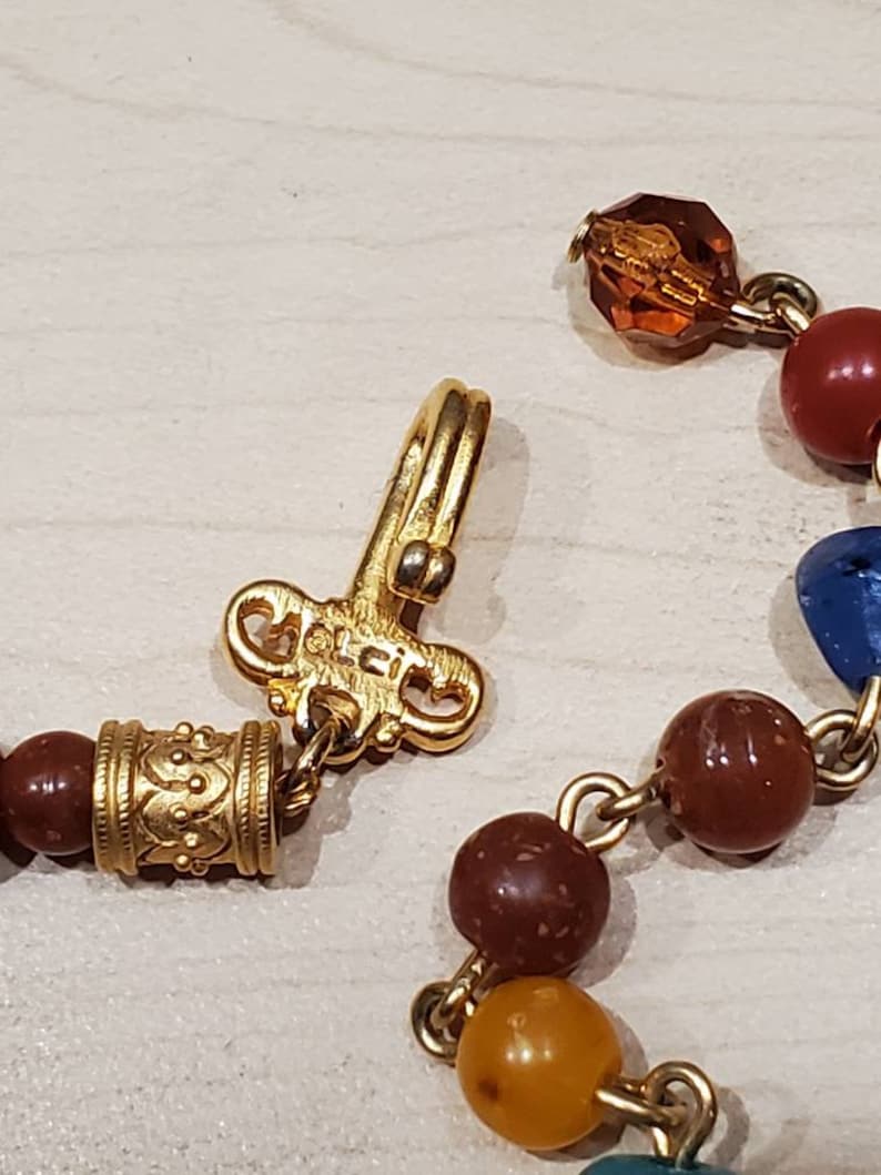 1980/'s Liz Claiborne Bohemian Beaded Adjustable Necklace