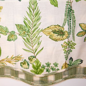 Waverly Window Valance, Floral, Kitchen Bedroom Décor with Rod Pocket, 75&quot; X 16&quot;, Shades of Green