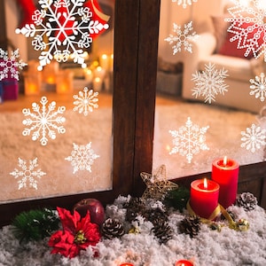 Schneeflocken Fensteraufkleber