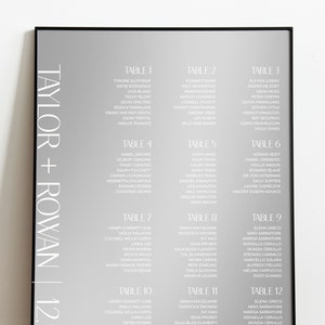Naklejka statyczna na lustro ślubne Headline Wedding Mirror Seating Plan