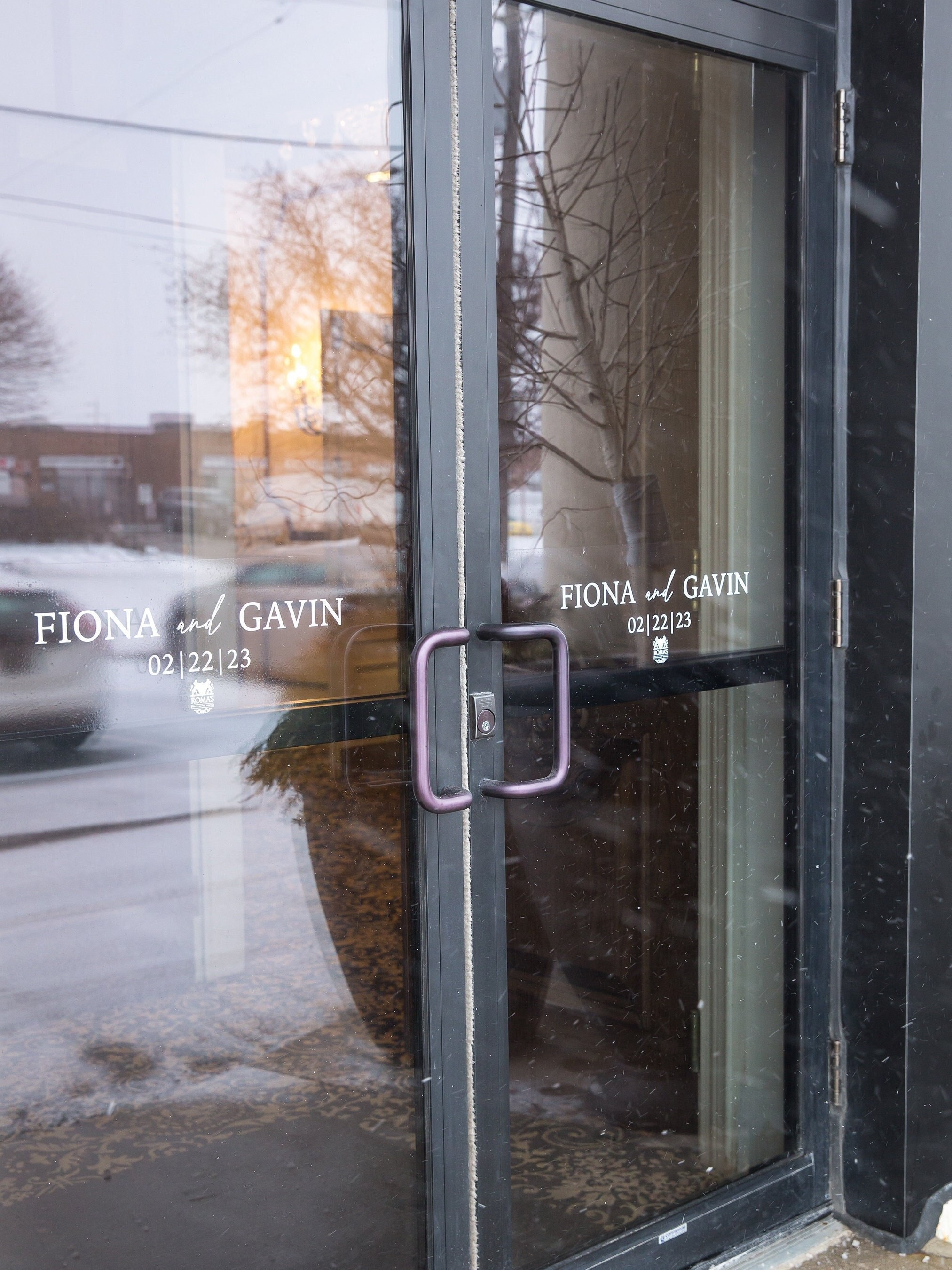 Wedding & Event Door | Window Directional Sign Decal