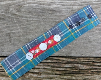 Funky Button Cuff Adjustable Bracelet