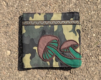 Handmade Camo Mushroom Wallet
