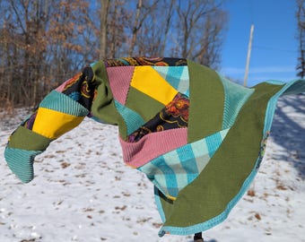 Funky Floppy Patchwork Wizard Hat with Stash Pocket