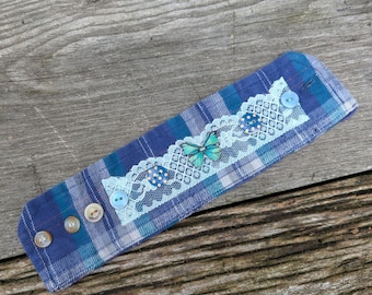 Butterfly Button Cuff Adjustable Bracelet