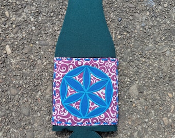 Upcycled Flower of Life Bottle Cozy
