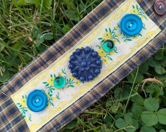 Funky Button Cuff Adjustable Bracelet