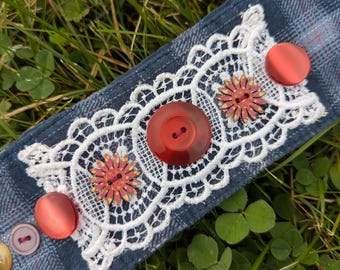 Lacey Button Cuff Adjustable Bracelet