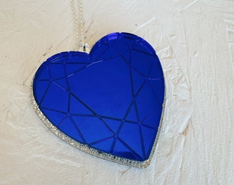Acrylic Heart of the Ocean Titanic Necklace, Costume Necklace, Replica Jewels, Diamond Necklace, Titanic Replica Necklace, Heart Necklace!!