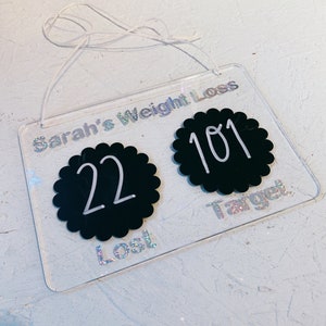 Weight Loss Journey Tracker, Weight Loss Plaque, Slimming World, Weight Watchers, Weight Loss Tracker, Gift for Slimmers, Personalised, Fun!