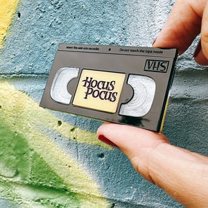 Acrylic VHS Personalised Video Vintage Style Brooch, Retro Video Brooch, Laser Cut Jewellery, Plastic Brooch, Acrylic Jewellery, Fun Brooch!