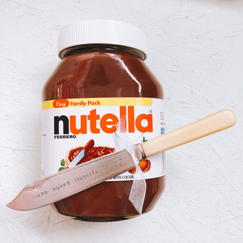 Hand Stamped Knife Nutella Knife Personalised Fish Knife Etsy