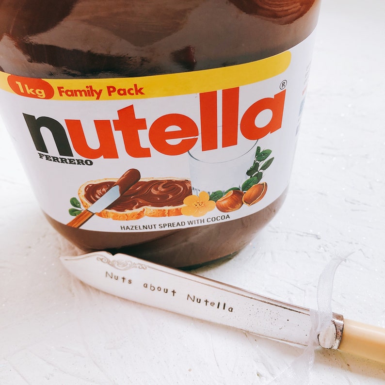 Hand Stamped Knife Nutella Knife Personalised Fish Knife Etsy