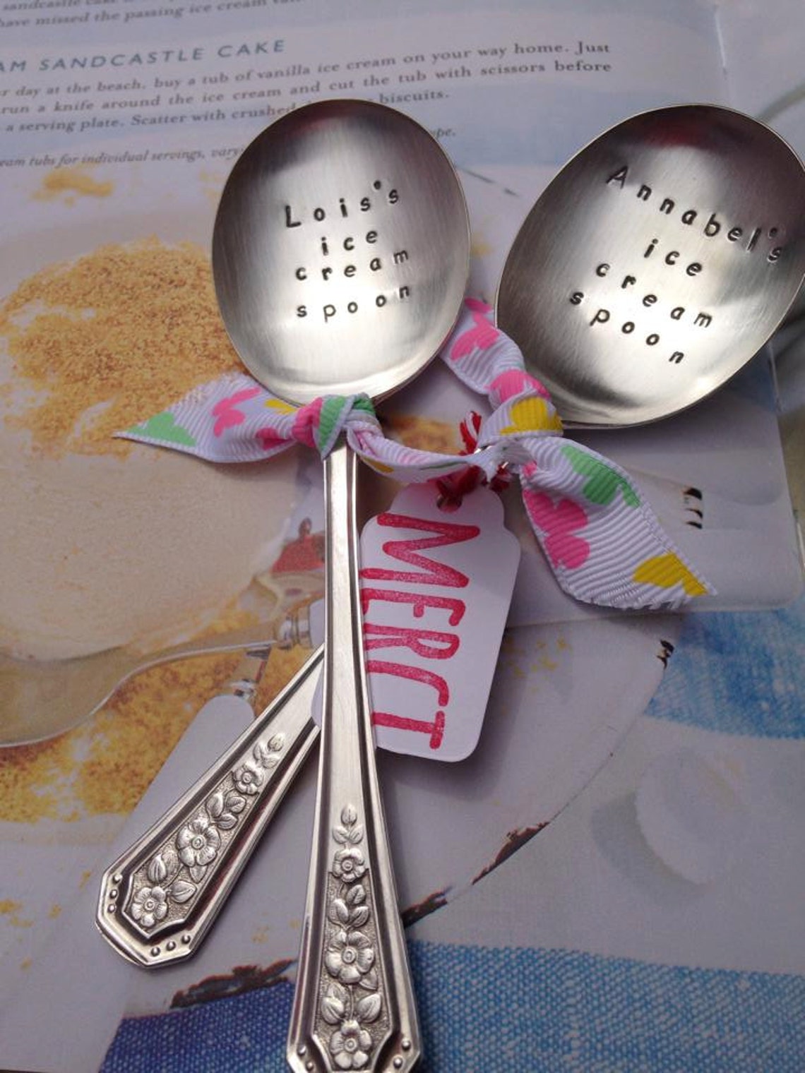 Ice Cream Spoon Personalised Custom Hand Stamped Spoon Spoon Etsy