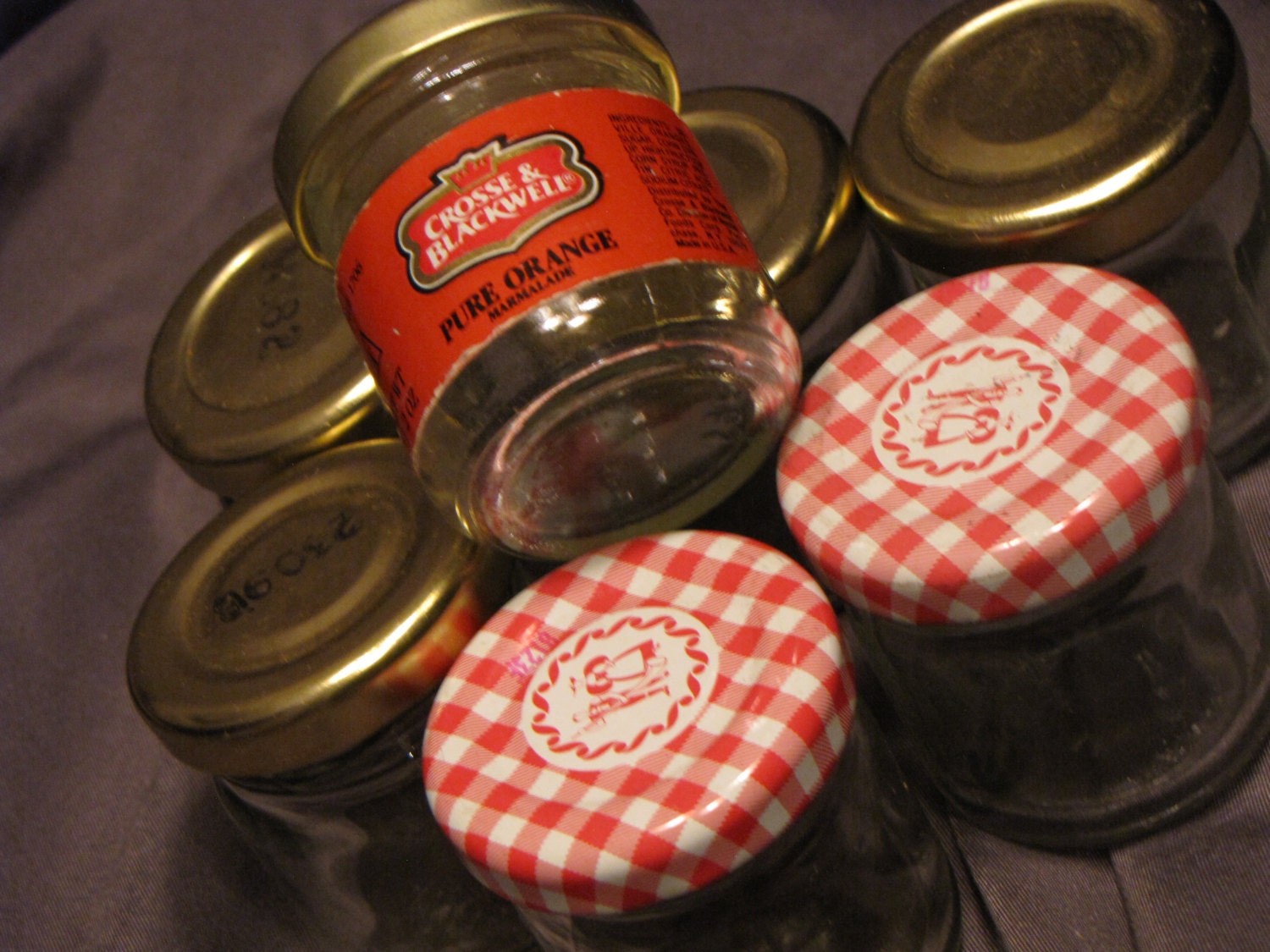 Mini Jelly/jam Jar Set of 7 and 2 Gerber Jars, Vintage Etsy