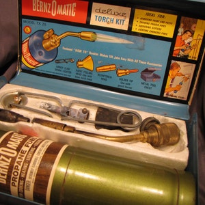 Vintage Bernz O Matic Deluxe Torch Kit with Toolbox