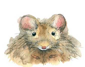 Mouse print, limited edition print, mouse picture