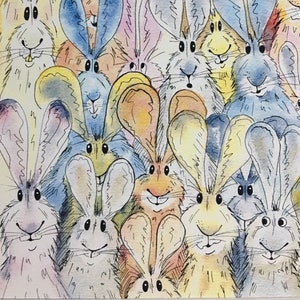 Hare print - hares galore print, limited edition print