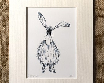 Donkey limited edition print, donkey print