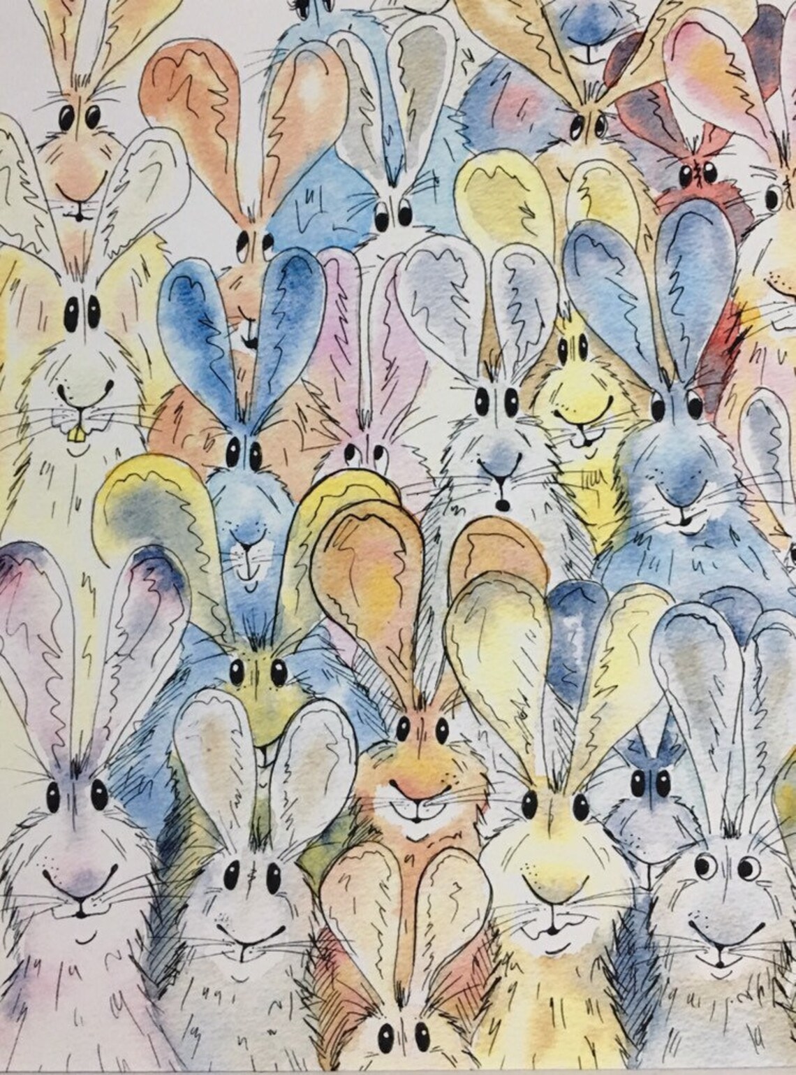 Hare Print Hares Galore Print Limited Edition Print Etsy