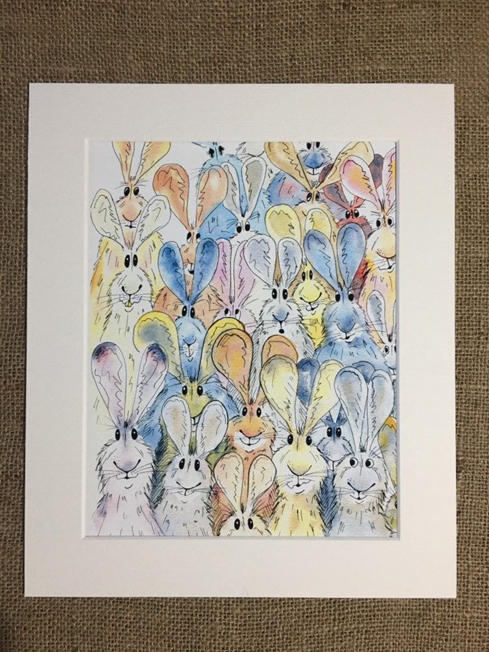Hare Print Hares Galore Print Limited Edition Print Etsy