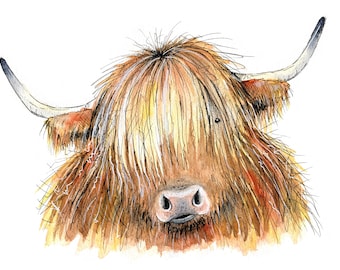 Highland cow print, limited edition print, cow print