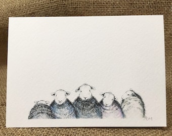 Pack of five Herdwick cards, Herdwick cards, sheep cards, Lake District cards