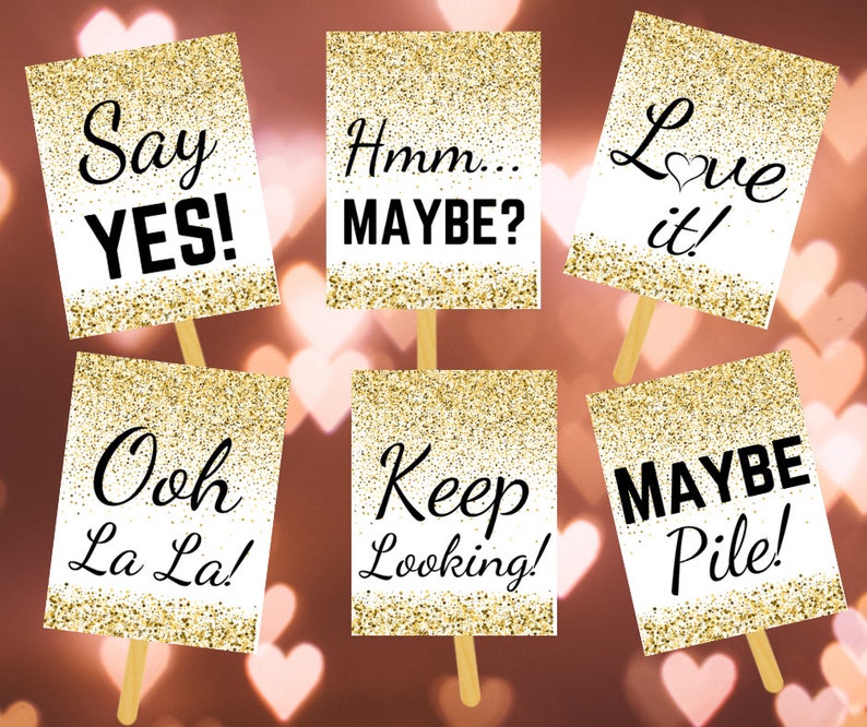 12 Printable Say Yes to the Dress Signs Wedding Dress Shopping Signs