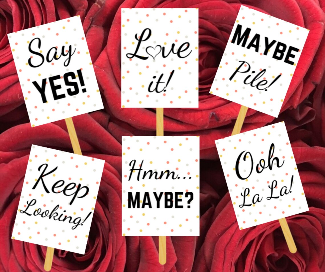 12 Printable Say Yes to the Dress Signs Wedding Dress Shopping Signs