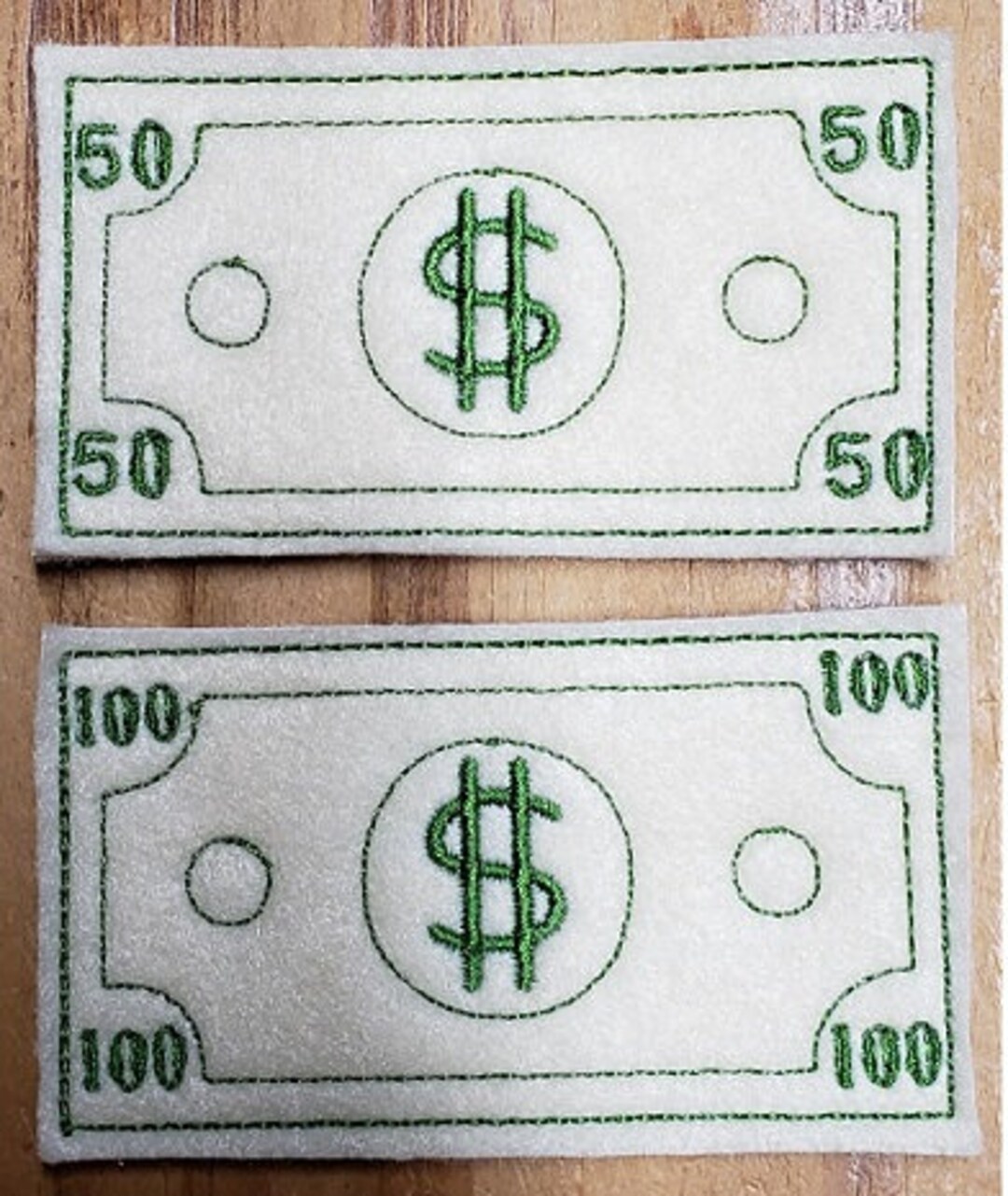 Money Set Add on Felt Play Money 1, 5, 10, 20, 50 or 100 Denomination