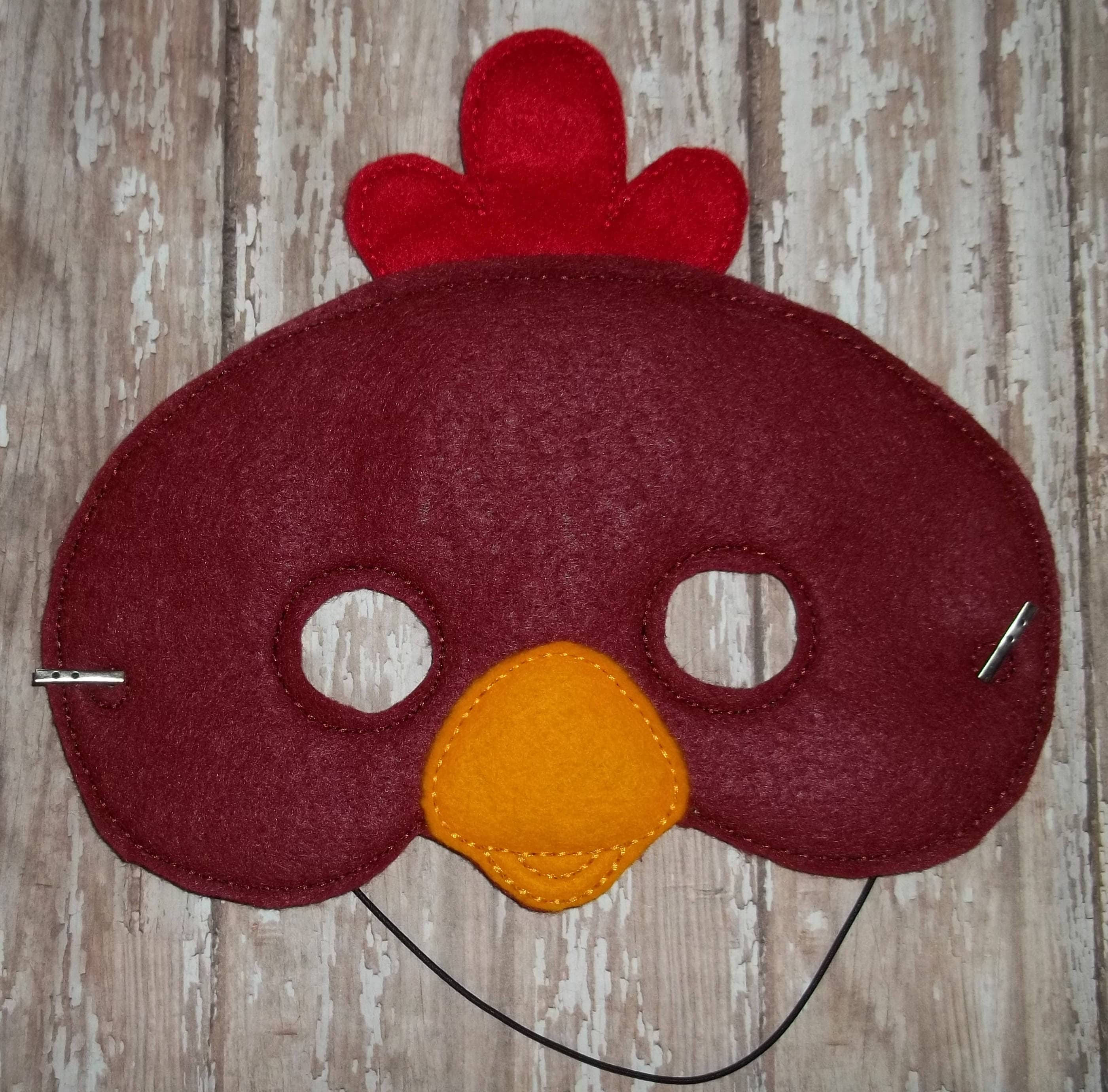 Little Red Hen Mask Felt chick Farm Animal Pretend Play Teach Etsy