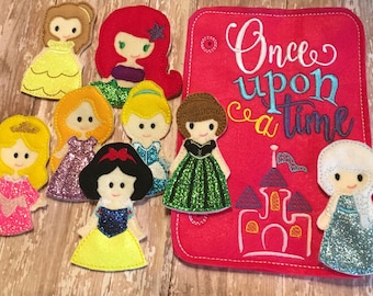 Girl Gift Princess Finger Puppet Set Party Favors Party Pack Pretend Play Busy Book Page 8 Princess Glitter Finger Puppet Imagine Story Time